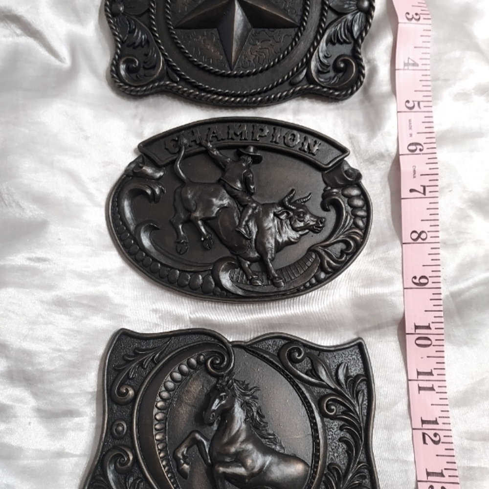 New in box 3D.  Champion Rodeo Plaques.   Bronco cowboy, Star, Horse.